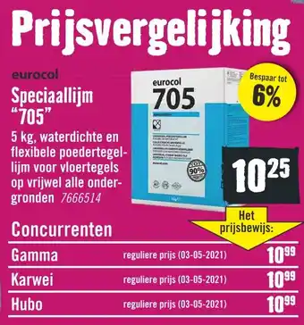 Hornbach Speciaallijm "705" aanbieding