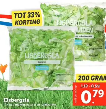 Lidl IJsberasla aanbieding