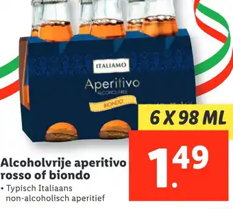 Lidl Alcoholvrije aperitivo rosso of biondo aanbieding