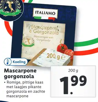 Lidl Mascarpone qorqonzola aanbieding