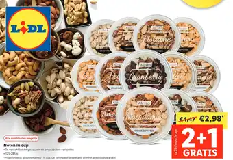 Lidl Noten in cup aanbieding