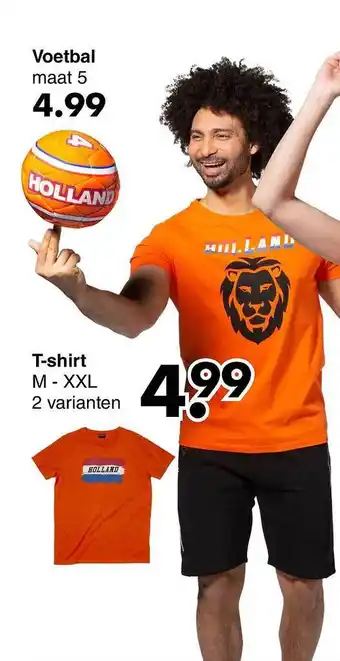 Wibra Voetbal of t-shirt aanbieding