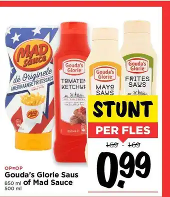 Vomar Voordeelmarkt Gouda's glorie saus of mad sauce aanbieding