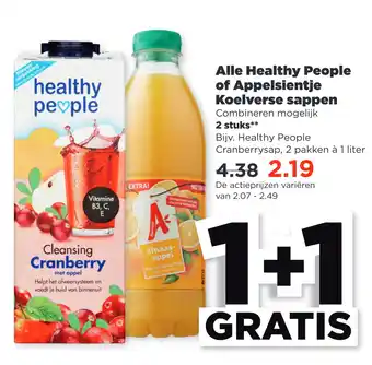 PLUS Alle Healthy People of Appelsientje Koelverse sappen aanbieding