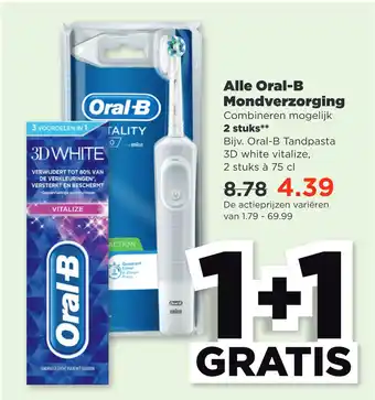 PLUS Alle Oral-B Mondverzorging aanbieding