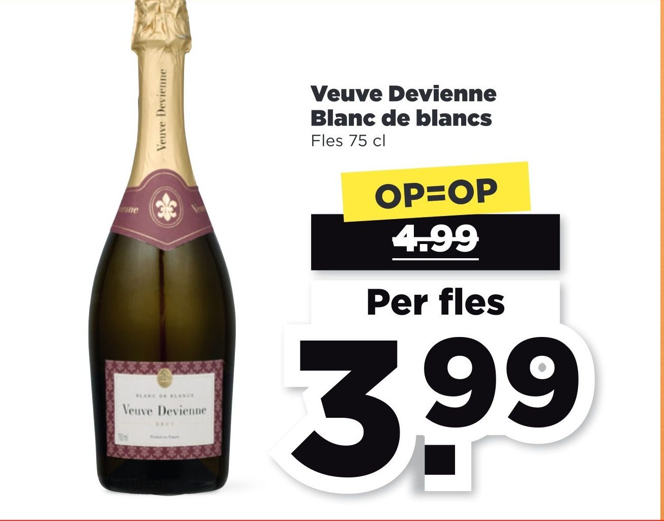 Veuve Devienne Blanc de blancs aanbieding bij PLUS