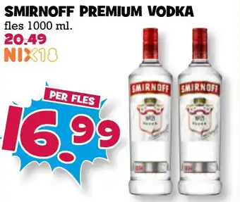 Boon`s Markt Smirnoff premium vodka 1000ml aanbieding