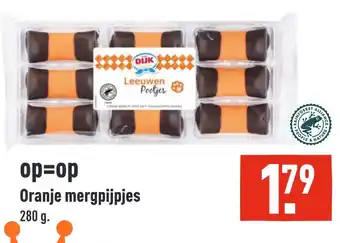 ALDI Oranje mergpijpjes aanbieding