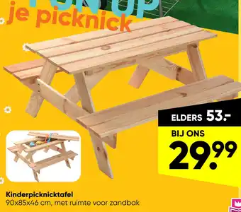 Big Bazar Kinderpicknicktafel aanbieding