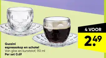 Big Bazar Guzzini espressokop en schotel aanbieding