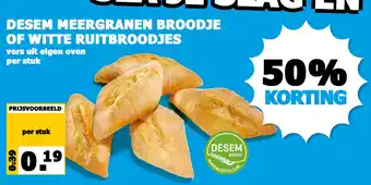 Boon`s Markt Desem Meergranen Broodje Of Witte Ruitbroodjes aanbieding