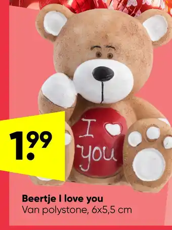 Big Bazar Beertje I love you aanbieding