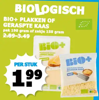 Boon`s Markt Bio+ Plakken Of Geraspte Kaas aanbieding