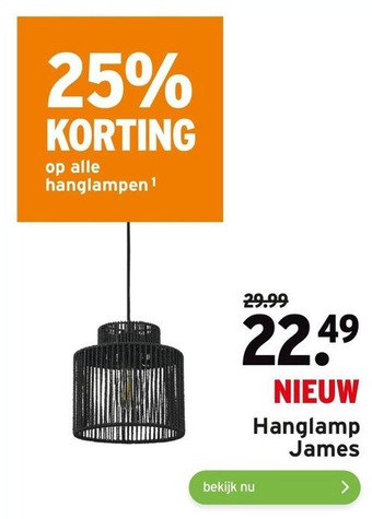 GAMMA Hanglamp James aanbieding