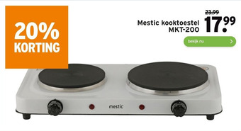 GAMMA Mestic kooktoestel MKT-200 aanbieding