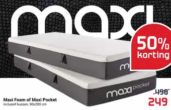 Beddenreus Maxi Foam of Maxi Pocket inclusief kussen, 90x200 cm aanbieding