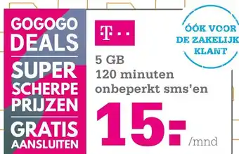 Telecombinatie T-mobile aanbieding