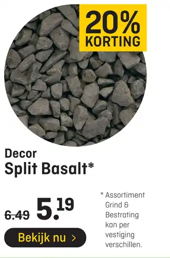 Hubo Decor Split Basalt* aanbieding