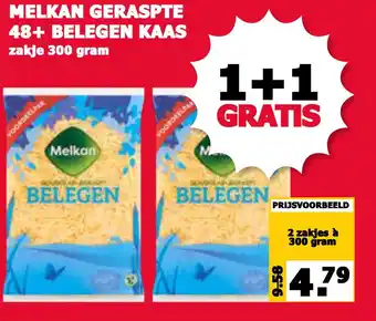 MCD Supermarkt Melkan Geraspte 48+ Belegen Kaas aanbieding