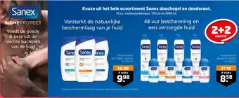 Trekpleister Keuze uit het hele assortiment Sanex douchegel en deodorant. aanbieding