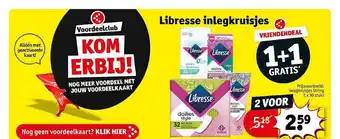 Kruidvat Libresse Inlegkruisjes 1+1 Gratis aanbieding