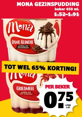 MCD Supermarkt Mona Gezinspudding aanbieding