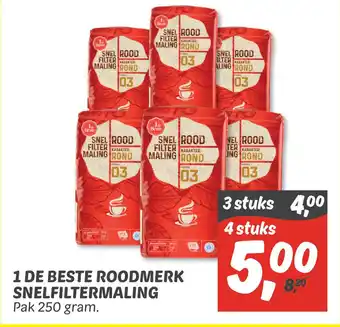 Dekamarkt 1 DE BESTE ROODMERK SNELFILTERMALING aanbieding