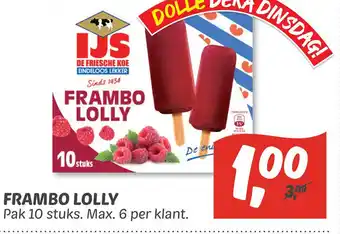 Dekamarkt FRAMBO LOLLY aanbieding