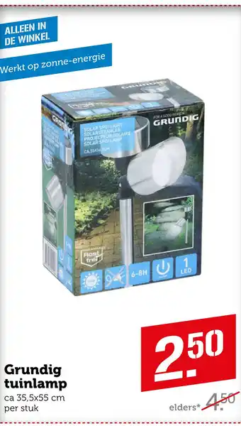 Coop Grundig tuinlamp aanbieding