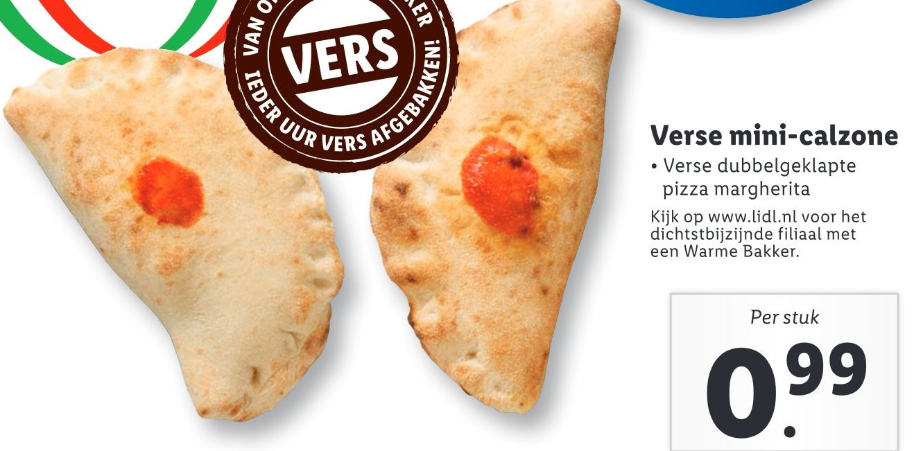 Verse minicalzone aanbieding bij Lidl