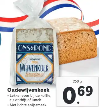 Lidl Oudewijvenkoek • Lekker voor bij de koffie, als ontbijt of lunch aanbieding