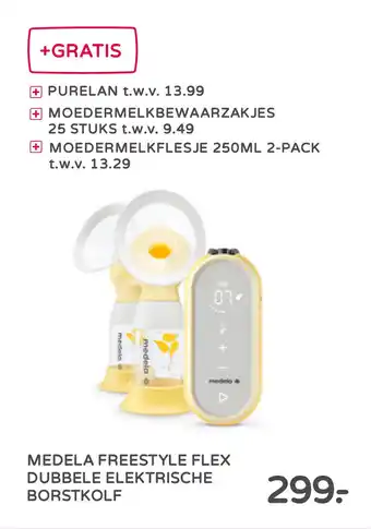 Prenatal Medela freestyle flex dubbele elektrische borstkolf aanbieding