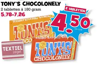 Boon`s Markt Tony's chocolonely aanbieding