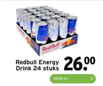 GAMMA Redbull Energy Drink 24 stuks aanbieding