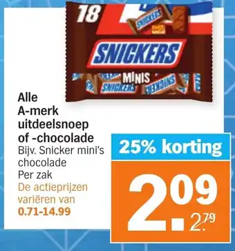 Albert Heijn Alle a-merk uitdeelsnoep pf -chocolade aanbieding