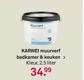 Karwei Muurverf badkamer & keuken 2.5 liter aanbieding