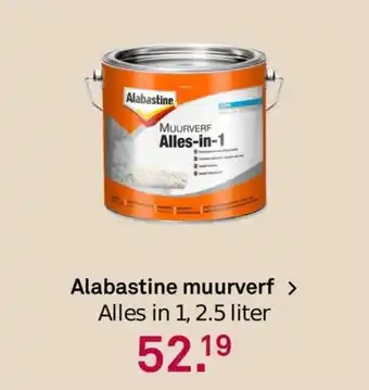 Karwei Alabastine muurverf 2.5 liter aanbieding