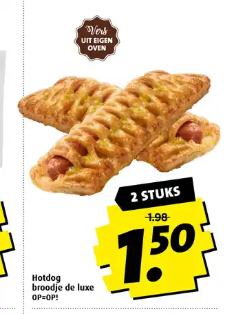 Boni Hotdog broodje de luxe 2 stuks aanbieding