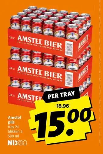 Boni Amstel pils tray 24 blikken a 500 ml aanbieding