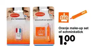 Wibra Oranje make-up set of schminkstick aanbieding