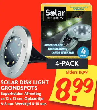 Dekamarkt Solar Disk Light Grondspots 12x13 aanbieding