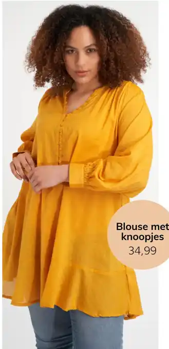 MS Mode Blouse met knoopjes aanbieding