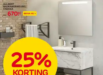 Praxis Allibert badkamermeubel fabrika aanbieding