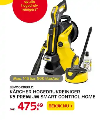 Praxis Kärcher hogedrukreiniger K5 premium smart control home aanbieding