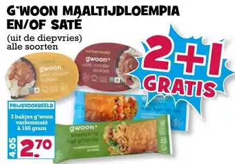 Boon`s Markt G'woon maaltijdloempia en/of saté aanbieding