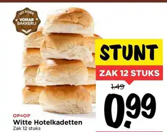 Vomar Voordeelmarkt Witte hotelkadetten aanbieding