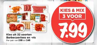 Vomar Voordeelmarkt Kies uit 32 soorten barbecuevlees En -vis aanbieding