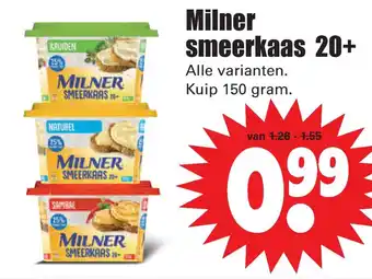 Dirk Milner smeerkaas 20+ aanbieding