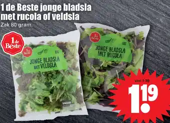 Dirk 1 de Beste jonge bladsla met rucola of veldsla aanbieding