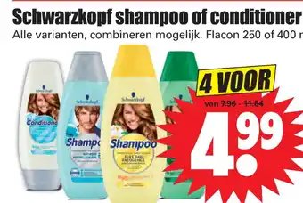 Dirk Schwarzkopf shampoo of conditioner aanbieding